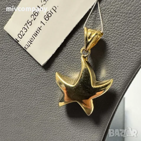 Златна висулка 1.66гр., снимка 2 - Колиета, медальони, синджири - 56580094