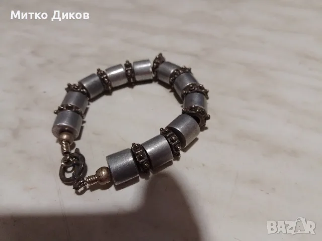 метална гривна красива плетка 215 мм