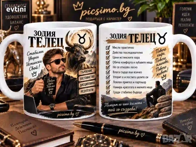 Керамична чаша зодия Телец