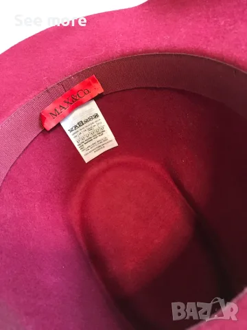 Max & Co. "Esercito" felt fedora hat капела вълна , снимка 11 - Шапки - 56636573
