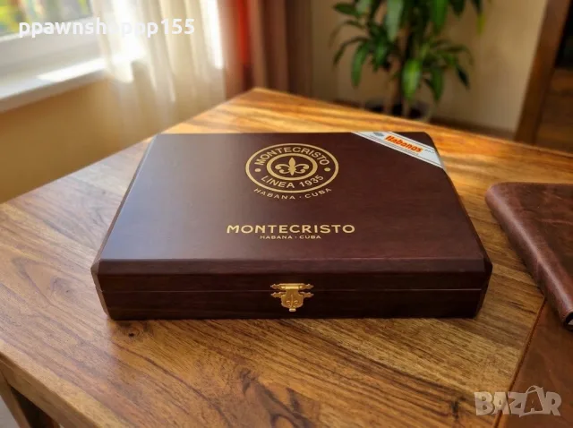 Луксозна дървена кутия / Хюмидор Montecristo Línea 1935 Habana Cuba