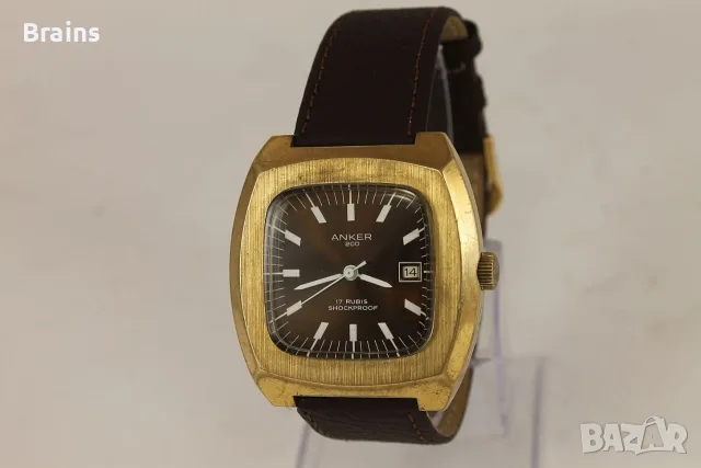 1950's ANKER 200 Стар Немски Ръчен Часовник Позлатен