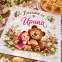 Кърпа за бебешка погача / месал за момиче, снимка 13