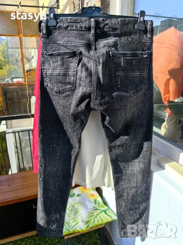  Мъжки черни дънки Amiri style — Size 32, снимка 7 - Дънки - 56556076