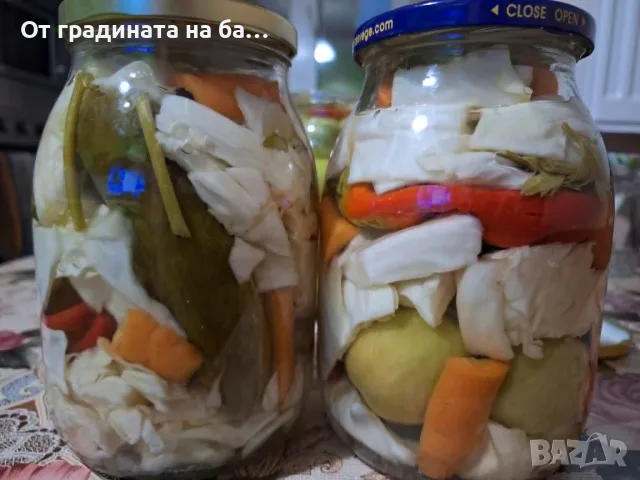 Сурова туршия буркани 1.100 мл, снимка 2 - Домашни продукти - 56569236