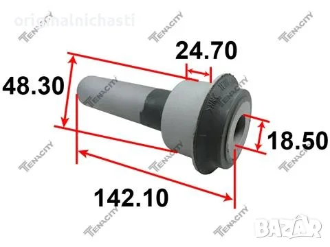 Тампон преден мост Нисан Кашкай Nissan Qashqai J10 54466JD000 54466-JD000 ZTPNS060B ZTP-NS-060B
