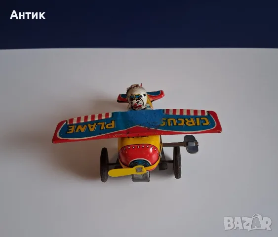 Стара Ламаринена Играчка Самолетче CIRCUS от Соца, снимка 9 - Колекции - 56642331