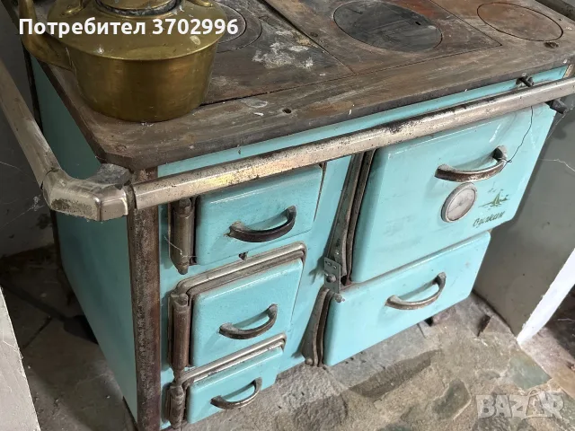 Българска чугунена печка на дърва Вулкан, снимка 5 - Печки, фурни - 56561573