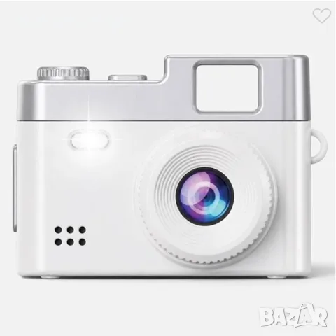 Детски мини цифров фотоапарат Mercado Trade, 48MP, За снимки и видео, Бял