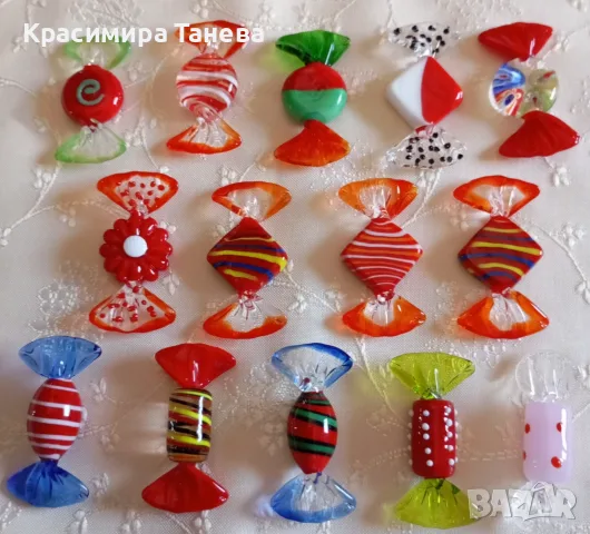 Стъклени бонбони , снимка 2 - Декорация за дома - 56654959