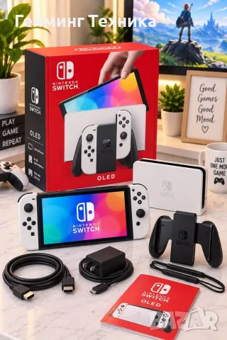 Nintendo Switch OLED Пълен Комплект Гаранция 12м