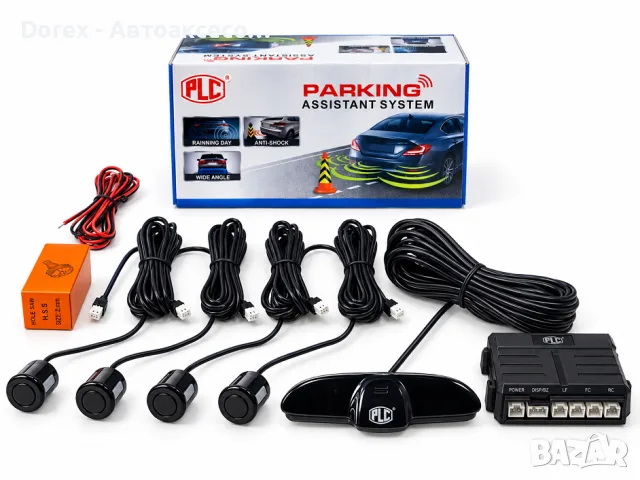 Парктроник PLC с 4 черни датчика и LED дисплей