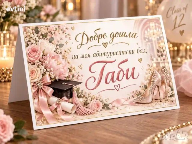 Табелки за маса за абитуриентски бал
