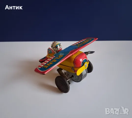 Стара Ламаринена Играчка Самолетче CIRCUS от Соца, снимка 3 - Колекции - 56642331