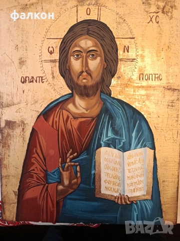 Икона росувана върху дървена плоча
