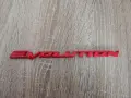 червен надпис Mitsubishi Evolution, снимка 1