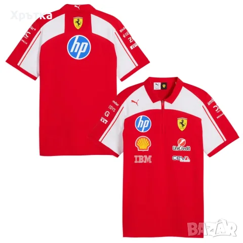 Оригинална тениска с яка Puma / Пума x Ferrari / Ферари F1 2026 Team T-Shirt
