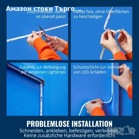 Смарт LED лента WiZ RGBIC, 5 м, Wi-Fi, снимка 5 - Лед осветление - 56554876