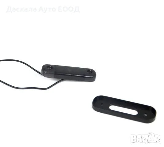 1бр. ЛЕД LED габарити с 3 диода с опушено стъкло BLACK SMOKED 12-24V, бял, Полша