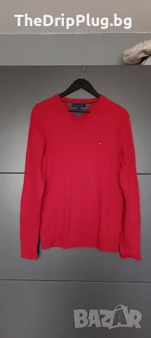 Tommy Hilfiger мъжки пуловер с кашмир размер М червен