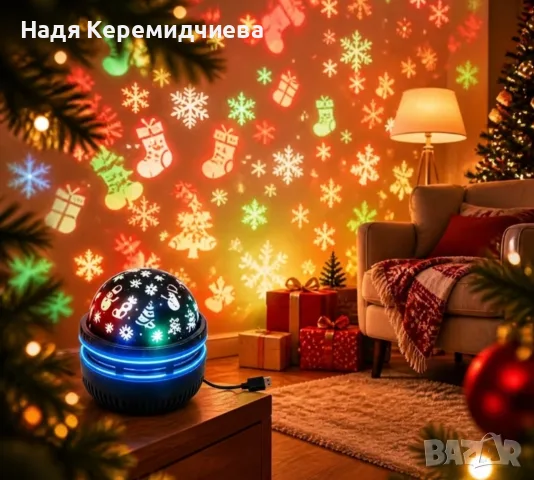 Декоративна Настолна Лампа - Коледна LED Преносима USB Настолна Лампа