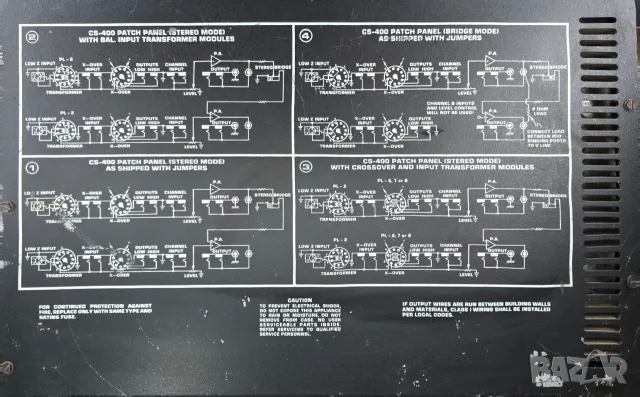 Peavey CS-400 - стерео усилвател на мощност, снимка 6 - Ресийвъри, усилватели, смесителни пултове - 56660508