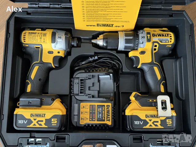 Комплект безчетков винтоверт и бормашина DeWALT DCK266P2T, DCF887N, DCD796