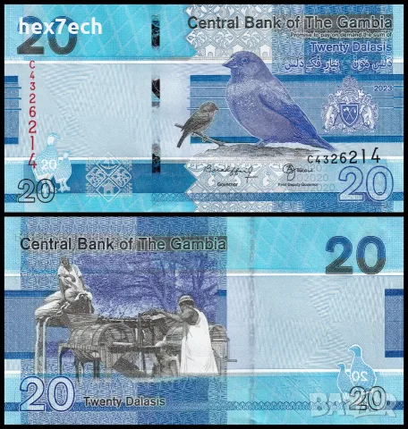 ⭐ Гамбия 2023 20 даласи UNC нова ⭐