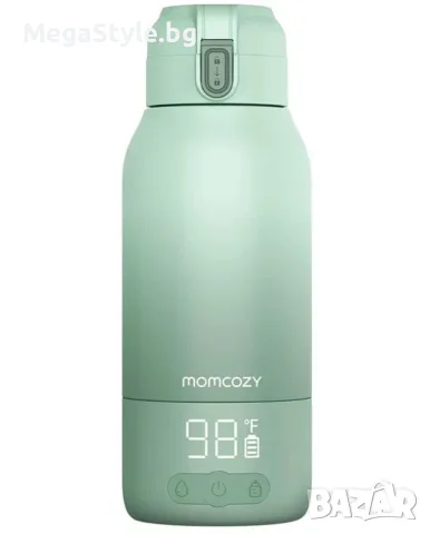 Преносим нагревател за кърма и вода Momcozy - MW05, 500 ml, зелен