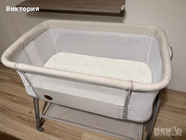 Бебешко легло кошара - Luna, Бежово, снимка 2 - Кошарки - 56744886