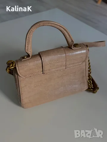 Бежаво кафява чанта Zara, снимка 2 - Чанти - 56598811