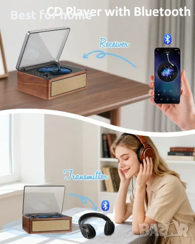 CD плейър с Bluetooth вход и изход G Keni, снимка 3 - Плейъри, домашно кино, прожектори - 56664664