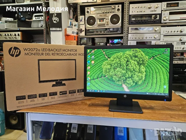 Монитор HP W2072a – Чисто нов, неразпечатван, в кутия с вградени тонколони 