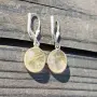 Сребърни обеци с Рутилов кварц , снимка 3