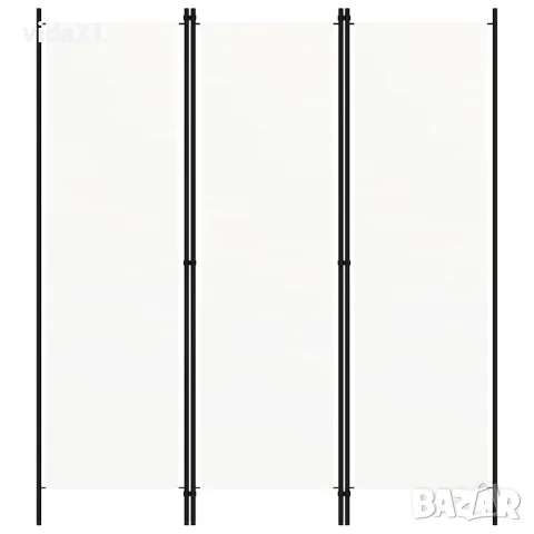 vidaXL Параван за стая, 3 панела, бял, 150x180 см, снимка 1 - Паравани - 56146708