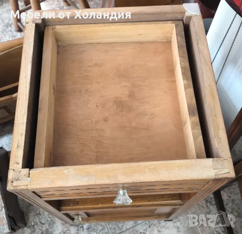 Дъбово антикварно шкафче с каменен плот, снимка 8 - Шкафове - 56564369