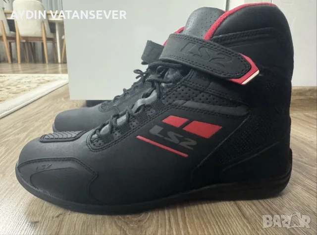 Мото обувки / боти LS2 Garra Black/Red – Размер 42 (Като нови)