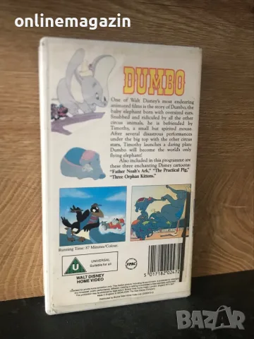 Видеокасета “ DUMBO CLASSIC DISNEY “, снимка 2 - Анимации - 56706114