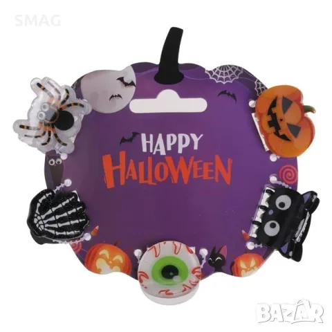 Комплект halloween шноли за момичета 5 броя 2.5 см_1255914