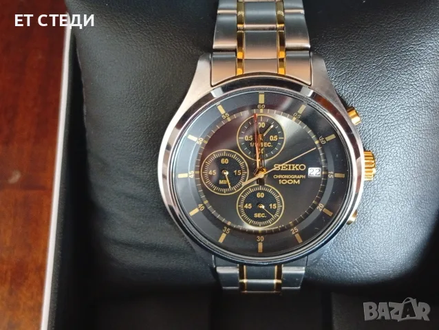 SEIKO ОРИГИНАЛЕН КАТО НОВ МЪЖКИ ЯПОНСКИ ЧАСОВНИК ХРОНОГРАФ 