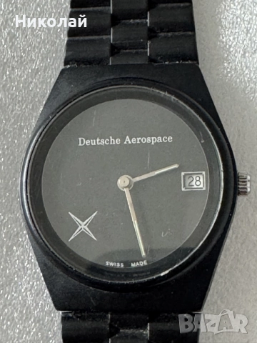 DEUTSCHE AEROSPACE-ШВЕЙЦ.ЧАСОВНИК КВАРЦ, снимка 4 - Мъжки - 56565130