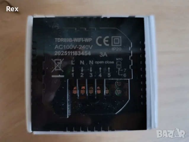 Смарт термостат TDR89B-WIFI-WP, снимка 2 - Смарт домашни устройства (Smart Home) - 56708776