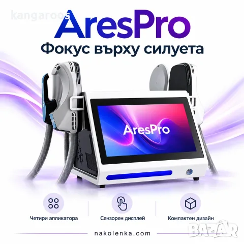 AresPro HIEMT EMS 6500W / 15 Tesla с 4 Дръжки | Мускулен Стимулатор
