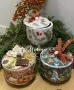 Кръгли, коледни кутийки🎄, снимка 1