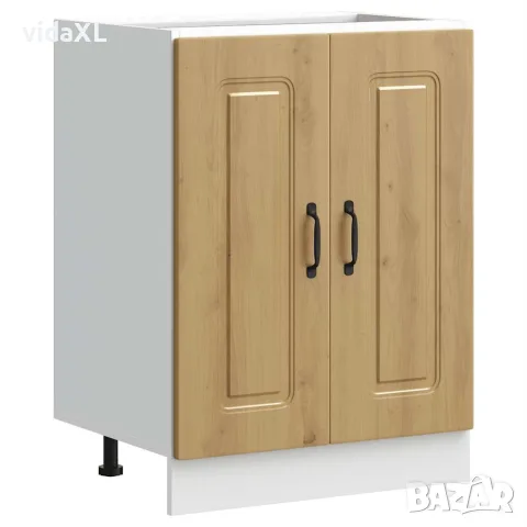 vidaXL Шкаф за мивка, Kalmar, дъб артизан 60x46x81,5см инженерно дърво