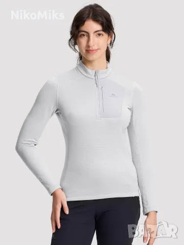 Нова Дамски Термо Блуза Pioneer Camp Grid Fleece, размер L (Светлосива)