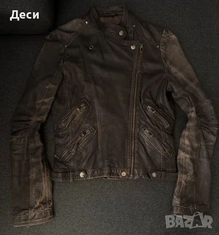 Естествена кожа яке  ZARA, снимка 2 - Якета - 56576259