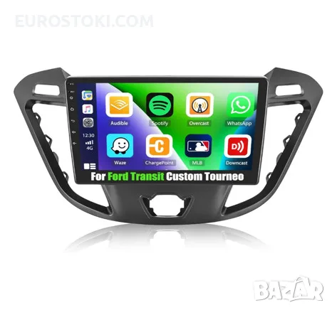 CAMECHO мултимедия за Ford Transit Custom Tourneo 2013-2018, Android 13, Carplay Android Auto, 9 инч