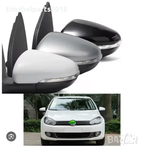 Огледало VW Golf 6 (2008-2013) ляво/дясно - ел., подгряване, хромирано стъкло, 7 пина