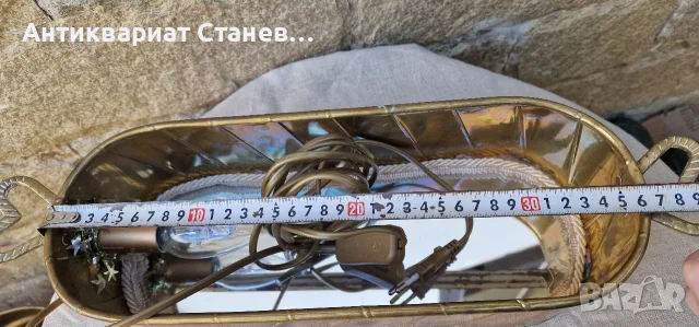 2 в 1 месингова лампа и кашпа, снимка 12 - Настолни лампи - 56713871